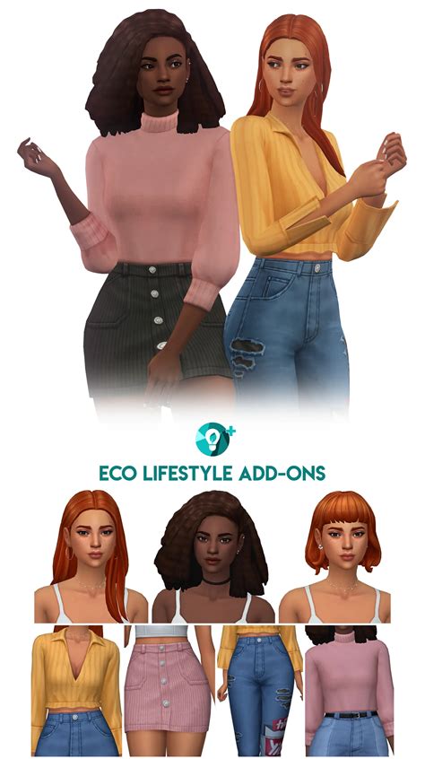 Eco Lifestyle Add On Set | Full outfits | MySims4Mods