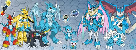 Veemon Line Evolution by TheJokermonge on DeviantArt