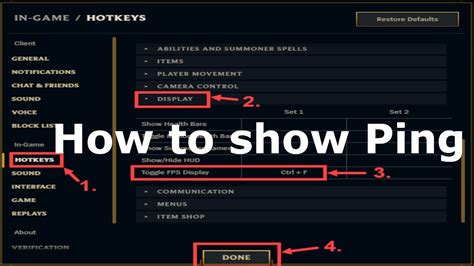 How to Show Ping and FPS in League of Legends - YouTube