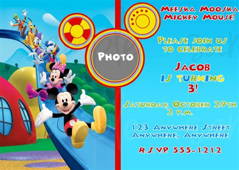 Mickey Mouse Clubhouse Invitation Template Free Download