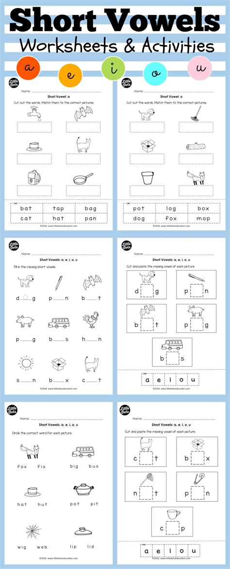 Writing Aeiou Vowels Tracing Worksheets