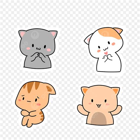 Kawaii Stickers Hd Transparent, Kawaii Cat Sticker, Kawaii, Cat ...