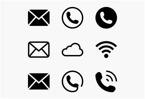 Phone Email Icon Vector - Free Email Signature Icons, HD Png Download - kindpng