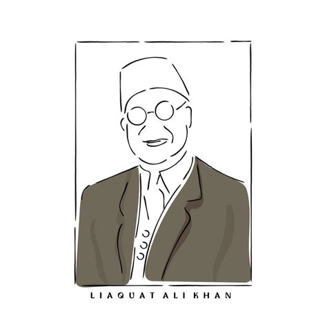 EPS file of line art vector of Liaquat Ali Khan. 35066231 Vector Art at Vecteezy