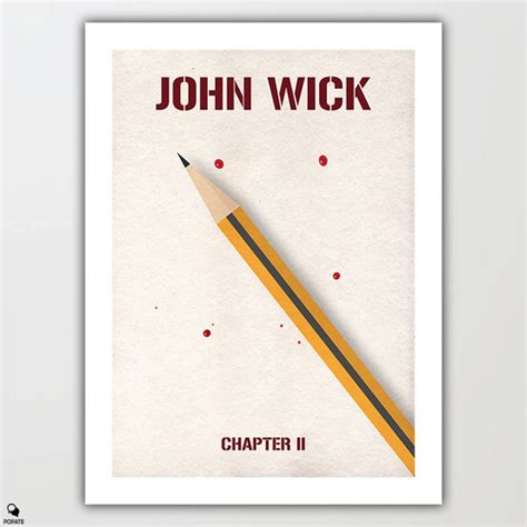 John Wick Chapter 2 Minimalist Poster - Pencil