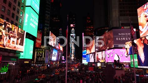 Advertisement billboard screens at Times Square in Manhattan New York ...