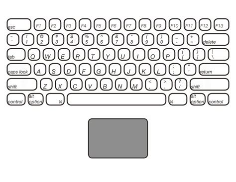 Full Size Printable Keyboard Template - Customize and Print