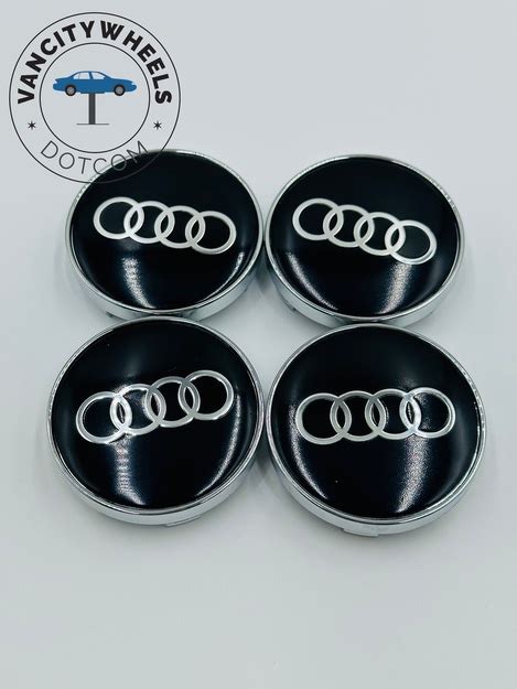 Premium 4Pcs AUDI Wheel Center Caps in Varied Sizes and Wheel Cap Base ...