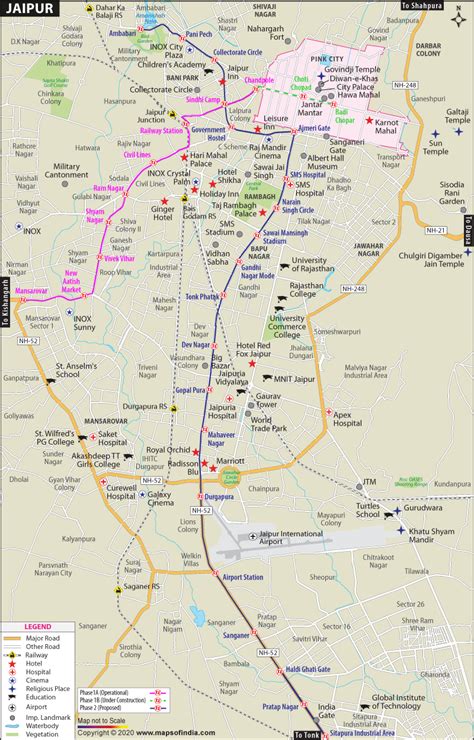 Jaipur Road Map | Color 2018