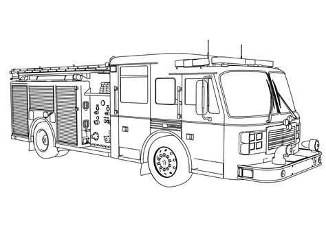 Free Fire Truck Coloring Pages Printable - Printable Word Searches