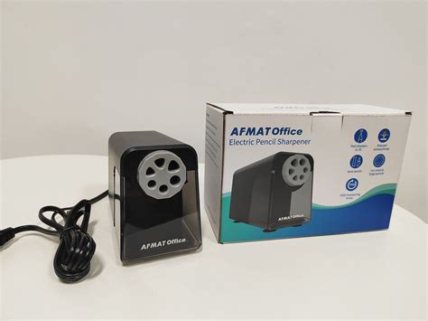 AFMAT Office Electric Pencil Sharpener Heavy Duty, 6 Holes Auto Stop E