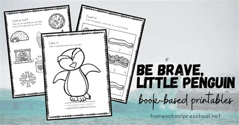 Free Printable Be Brave Little Penguin Activities