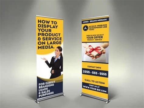 Silver Aluminium Rollup Banner Stands, For Promotional, Size: 6'x2.5' 6 ...