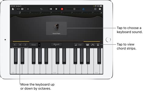 Play the Keyboard in GarageBand for iPad - Apple Support