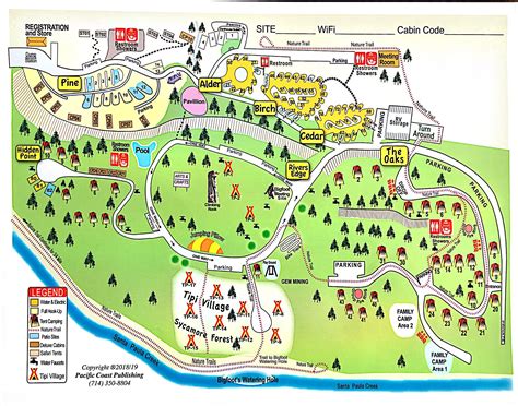 Campground Site Map | California camping, Koa campgrounds, Campground