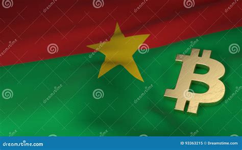 Bitcoin Currency Symbol on Flag of Burkina Faso Stock Illustration - Illustration of financial ...