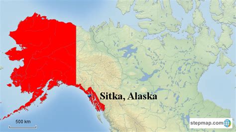 StepMap - Sitka Alaska - Landkarte für North America