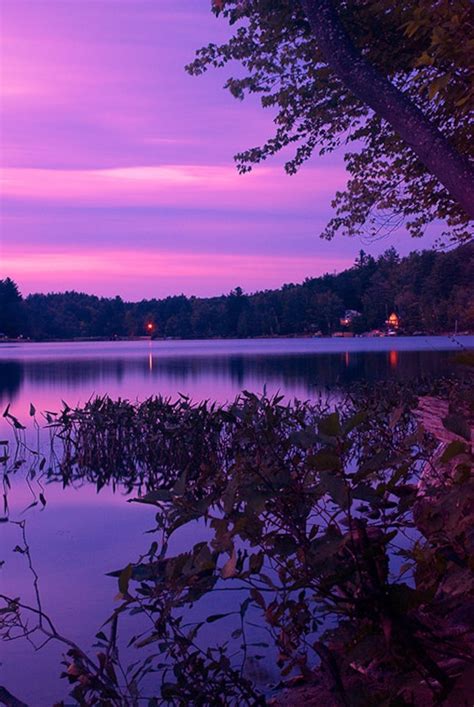 Purple Sunset Photograph Adirondack Mountains Adirondack - Etsy