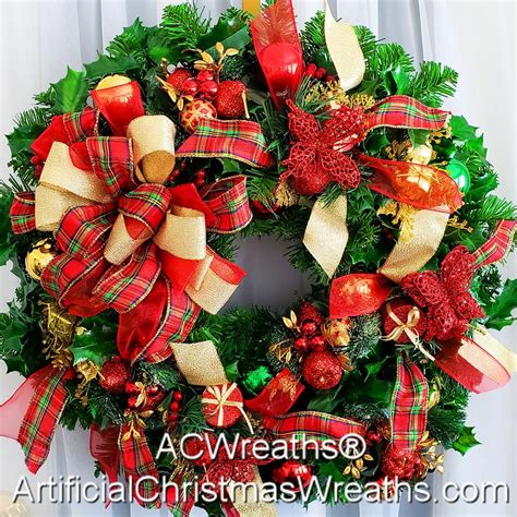 HOLLY JOLLY CHRISTMAS WREATH | ArtificialChristmasWreaths.com | ACWreaths | CHRISTMAS WREATHS