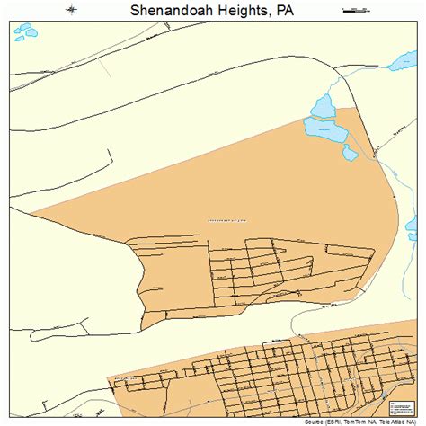 Shenandoah Heights Pennsylvania Street Map 4270064