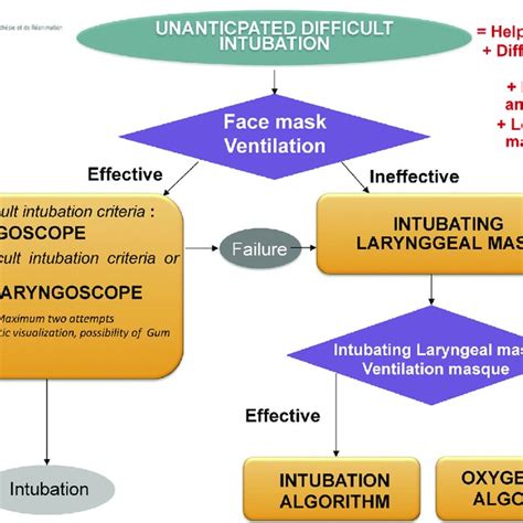 Oxygenation algorithm with ineffective mask ventilation and intubation ...