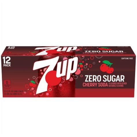 7UP Cherry Flavored Caffeine-Free Soda Cans, 12 pk / 12 fl oz - Kroger