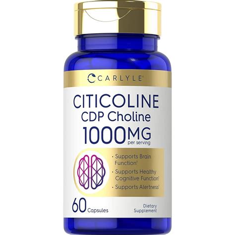 Citicoline CDP Choline 1000mg | 60 Capsules | Highest Potency Per ...