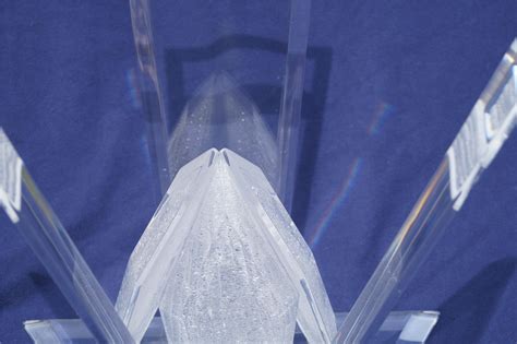 Pair of Lucite Glacier Iceberg Sculptural End Side Tables Glass Top For Sale at 1stDibs