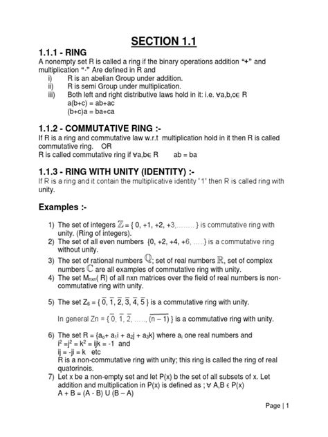 Ring Theory by 601 | PDF | Ring (Mathematics) | Group (Mathematics)