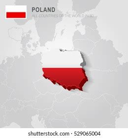 Poland Neighboring Countries Europe Administrative Map Stock Vector (Royalty Free) 529065004 ...