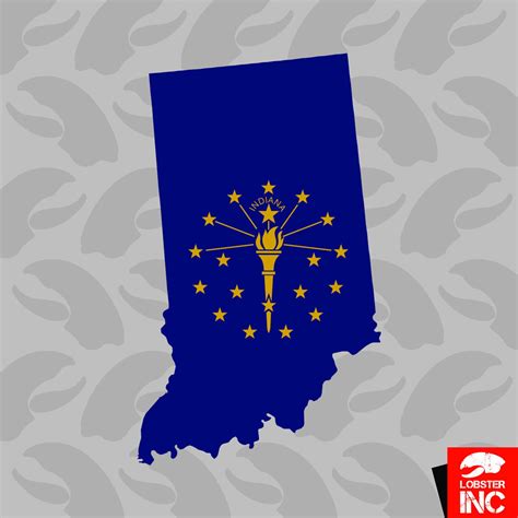 Indiana State Shaped Flag Sticker Self Adhesive Vinyl IN - Etsy