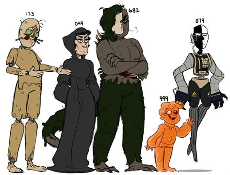 human SCP designs lineup by mk--doodle | Комиксы, Фэндомы, Тим бертон