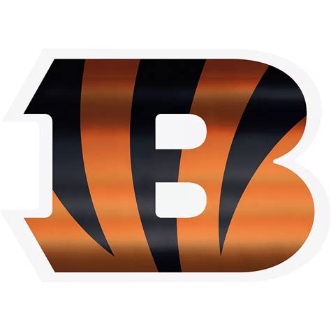 Metallic Cincinnati Bengals Sticker 5 1/2in x 7 3/4in | Party City