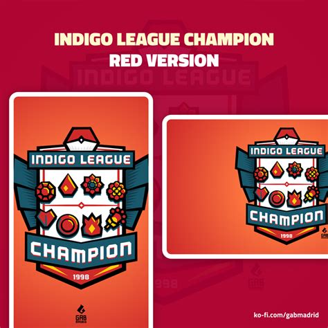 Indigo League Champion [RED VERSION] Wallpaper Pack - Gab Madrid's Ko-fi Shop - Ko-fi ️ Where ...