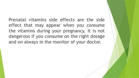 Prenatal Vitamins Side Effects