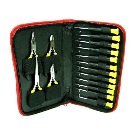 Stalwart 16 Piece Precision Jewelers Tool Set with Case - Tools - Tool ...