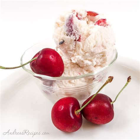 Cherry Vanilla Ice Cream Recipe ~ Andrea Meyers