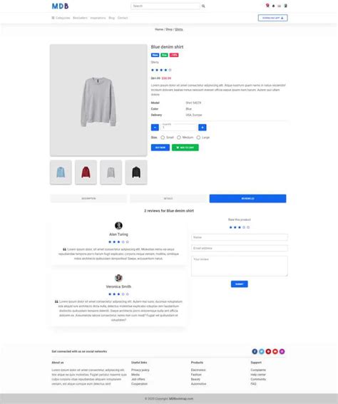 Premium Bootstrap & Material Design eCommerce Templates