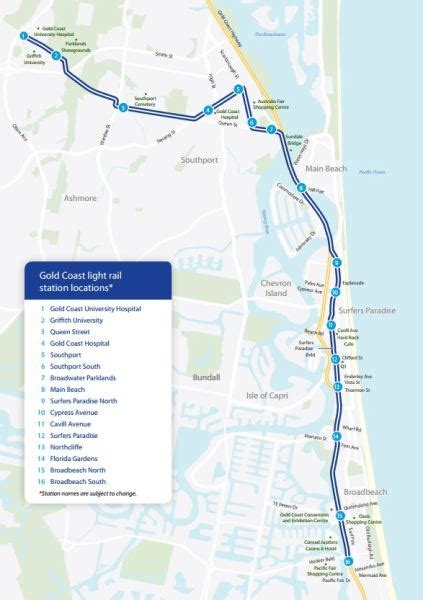 Gold Coast Light Rail Map - Greater Auckland