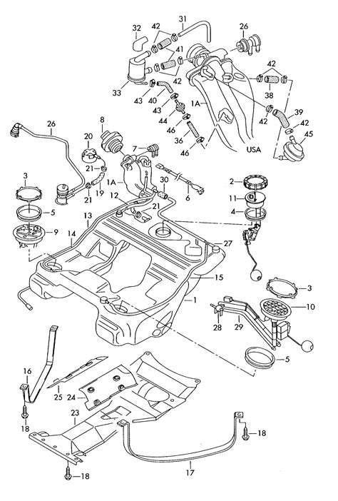 2003 Volkswagen Passat Connector hose. Fuel Filler Neck Adapter. W/O ...