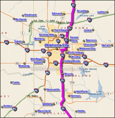 Oklahoma City Metro Map - ToursMaps.com