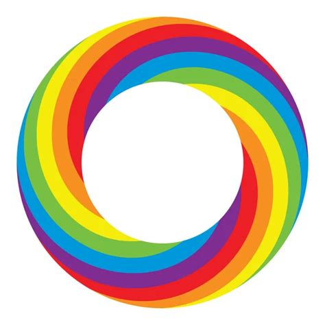 Rainbow circle logo | Rainbow circle logo template. Rainbow emblem symbol. Watercolor — Stock ...