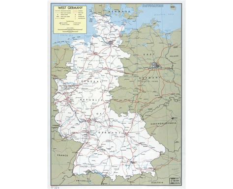 West Germany map - Map of west Germany with cities (Western Europe ...