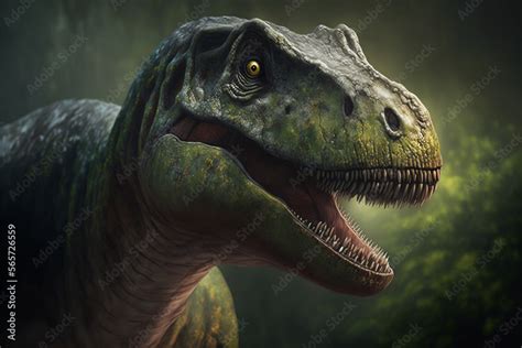 Extremely detailed and realistic illustration of dinosaur, t rex ...