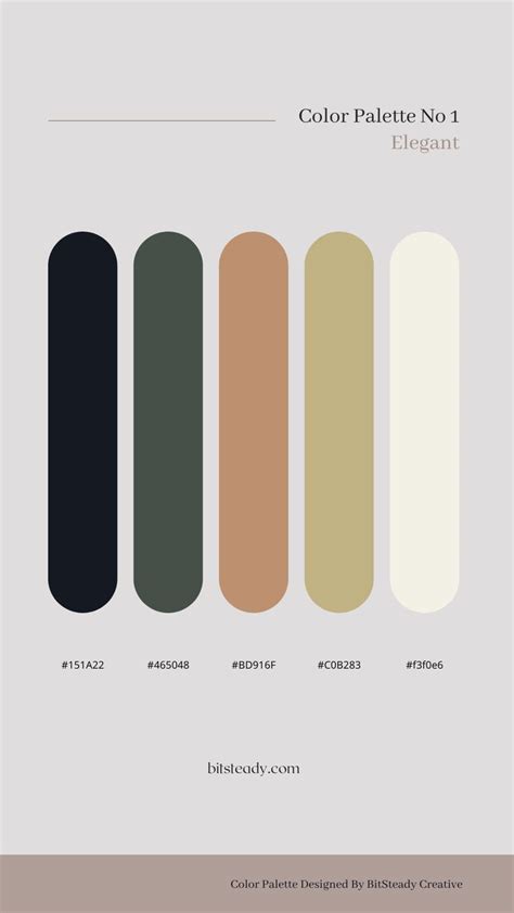 Elegant Modern Color Palette l Brand Design | Brand color palette, Website color palette ...