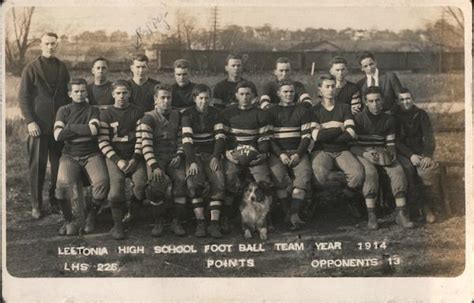 Leetonia High School Football Team Ohio Postcard