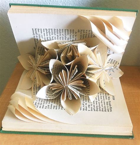 Folded Book Art Origami Book Page Book End Book Page - Etsy