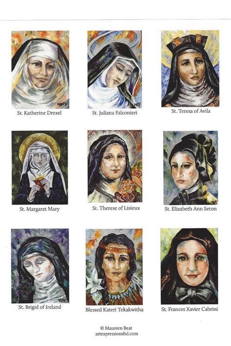 Buy Catholic Female Saints Notecards Online in India - Etsy