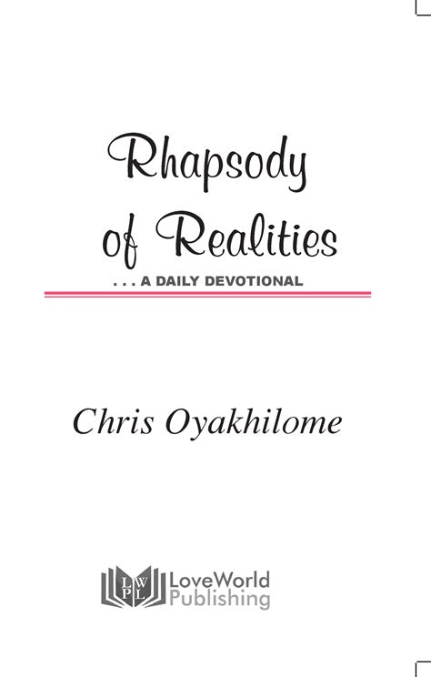 August 2023 Rhapsody OF Realities - Rhapsody of Realities .. .... A DAILY DEVOTIONALA DAILY ...