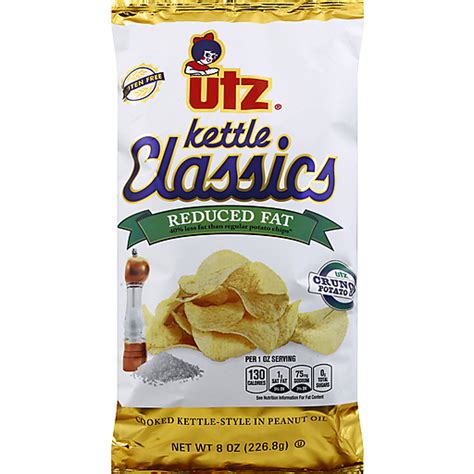 Utz Kettle Classics Potato Chips, Reduced Fat | Snacks, Chips & Dips ...